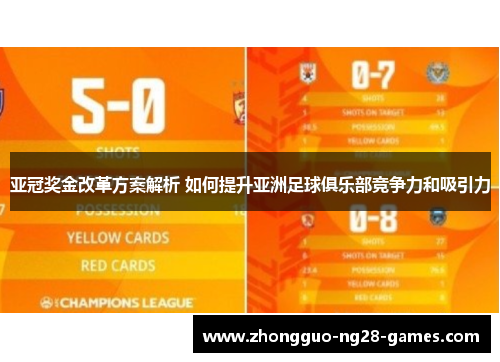 亚冠奖金改革方案解析 如何提升亚洲足球俱乐部竞争力和吸引力